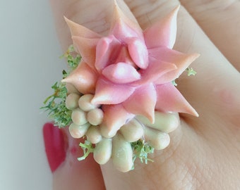Adjustable Succulent Ring ---- Little Garden * Nourish yourself