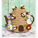 beehive knitting pattern bee hive skep tea cosy teacozy cozy cosies PDF email