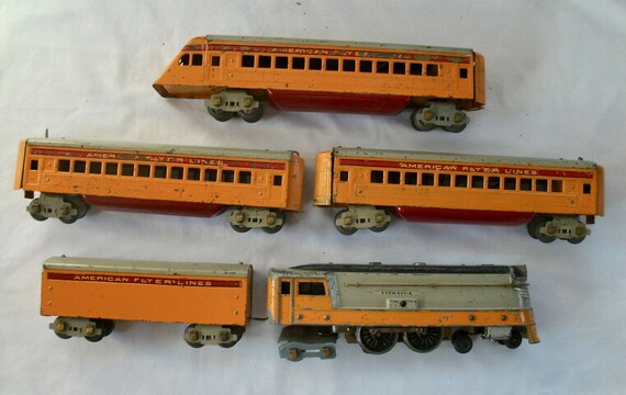 american flyer prewar o scale deluxe hiawatha streamliner set american flyer prewar 401