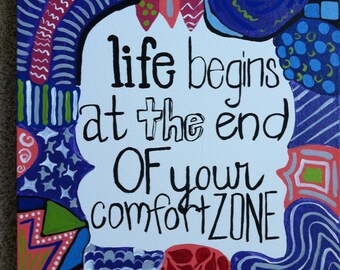 Abstract painting with Quote