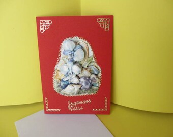 Made 3D hands happy holidays card