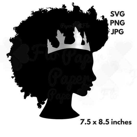 Download afro svg silver crown clipart black woman svg black girl