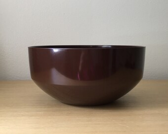 large danish modern soren andersen rosti bowl in chocolate brown