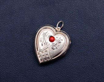 Sterling silver heart-shaped locket Made in USSR