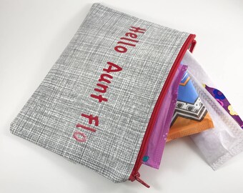 Tampon Case, Sanitary Pad Pouch, Bloody Hell