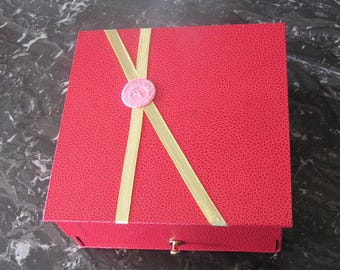 Cardboard jewelry box two floors