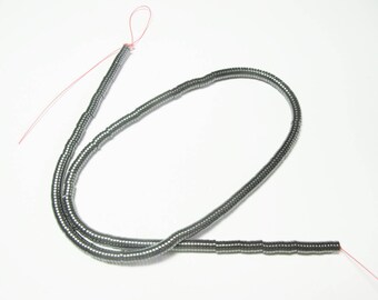 50 TYPE SEQUIN HEMATITE GUNMETAL GLASS RONDELLE BEADS HAVE FACETED 4 MM