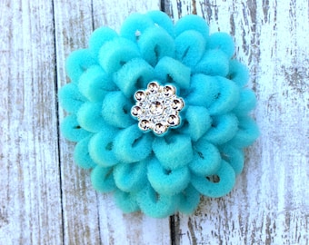 Hair Clip, Baby Hair Clip, Baby Gift, Girl Hair Clip, Toddler Hair Clip, Barrette, Blue Flower Barrette, Little Girl Barrette