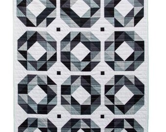 Roundcut Quilt Pattern, Modern Quilt Pattern, PDF Download, Baby Quilt, Throw Quilt