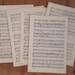 Music sheet vintage paper pack // small size paper sheets ( 8 ) UK seller