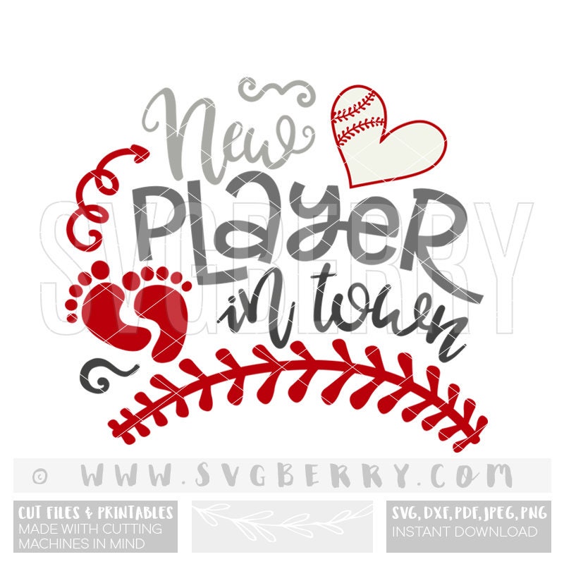 Download New Player in Town SVG Baseball SvG / baby boy coming home