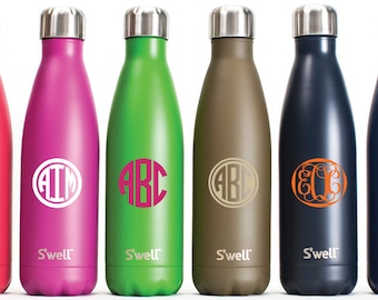 S'well Monogram Decal / S'well Monogram Sticker / Personalized Custom Vinyl Decal for S'well Bottle