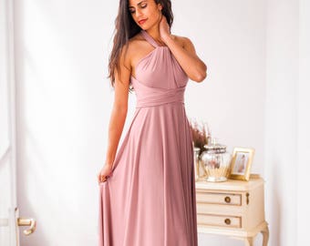 Pink bridesmaid dress, long pink dress, bridesmaid dress, blush pink bridesmaid dress, blush pink dress, pink long dress, prom dress long