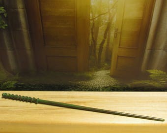 Jade Green Helix Style Magic Wizard Wand Costume Accessory - Jade Helix wand by MDH Toys