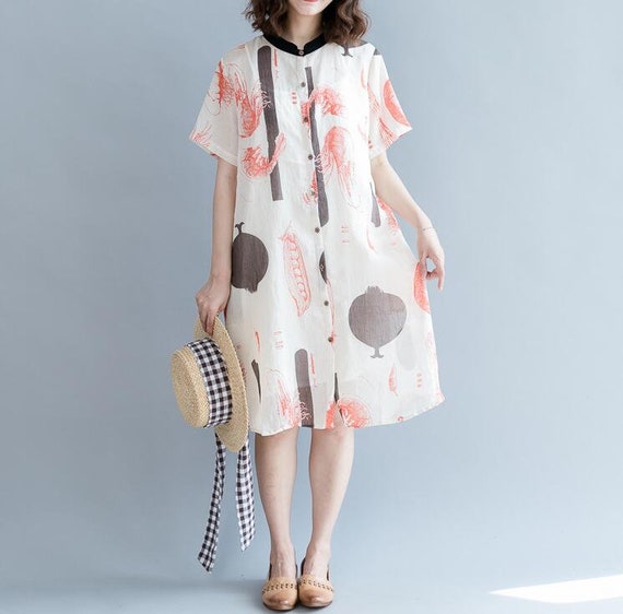 Shirt dress linen dress summer dress Elegant dress Long dress