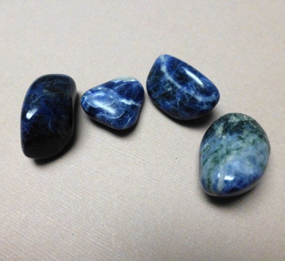 Sodalite Tumbled Stones. Blue. White. Gemstones. Talisman