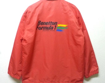 Vintage Benetton Formula 1 Racing Team Rare Windbreaker Jacket