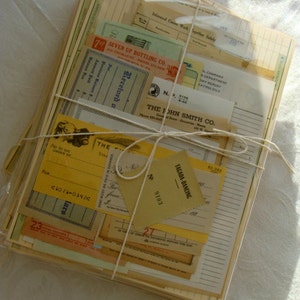 Antique Hand Selected Altered Journal Unused Ephemera 24pc Farmhouse Series