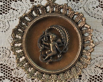 1960s Virgo Cherub Wall Hanging