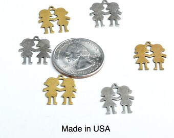 Best Friends Silhouette Charm, pack of 4