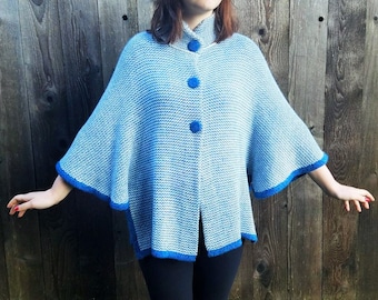 100% Baby Alpaca Poncho Sweater
