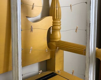 Mini clothespins photo display