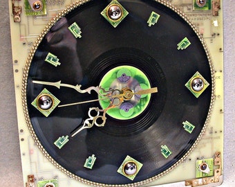 Recycled Circuit Board WALL CLOCK Techie Geekery Recycled PCBs