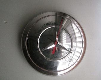 Vintage Mercedes Hubcap Clock no.2466