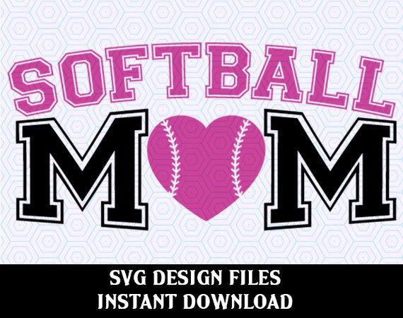 Softball Mom SVG Print & Cut Mom Car Decal SVG file for