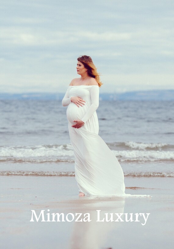 Maternity Gown Photography, Long Sleeves Maternity Dress, Maternity Photography Prop, Pregnancy dress, maternity photo prop, long sleeve