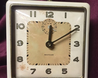 Vintage Clock - Westclox Alarm - Wind Up
