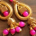 2 Lehenga Dupatta Latkans-Beads Stones Mirror Ethnic Tassel-Gypsie Kutch Tassels-Pom Poms Tassels-Holiday Decoration-Hangings-