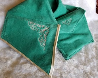 The Bottle Butler: Handmade Burp Cloth Bottle Holder. Ready to Ship