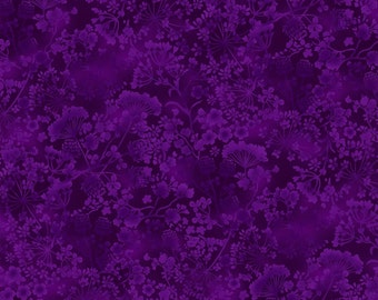 Flowers Purple Natural Wonders Studio E Fabric 1 yard