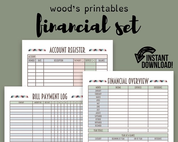 financial planner pdf printable bill tracker bill planner