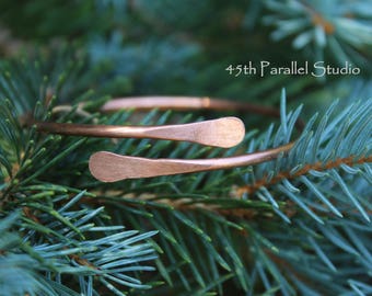 Copper Bangle, Cuff Bracelet, Copper Paddle Bracelet, Wrap Bangle, Arthritis Bracelet, Copper Bracelet, Rustic Bracelet, Raw Copper Bracelet
