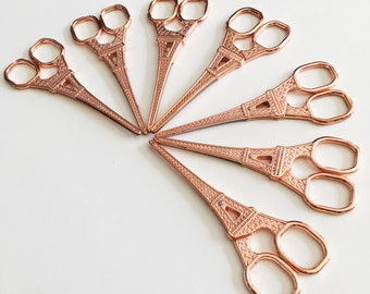 Eiffel Tower Scissors/Rose Gold Plated Scissors/Craft Scissors/Sewing Scissors/Unique Scissors/Pretty Scissors/Gift for Crafter/Fun Scissors