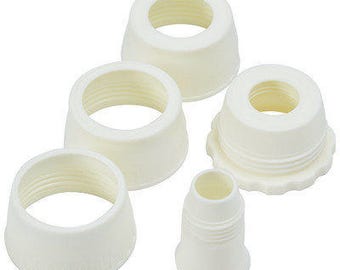 Universal Coupler - 5 Piece Set - Cake Decorating Icing Piping Bag Nozzle Tips