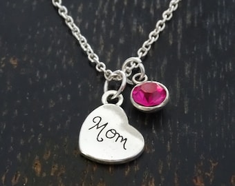 Mom Necklace, Mom Charm, Mom Pendant, Mom Jewelry, Mother Necklace, Mommy Necklace, Mother Jewelry, Mommy Jewelry, Mom Birthday, Mom Gifts