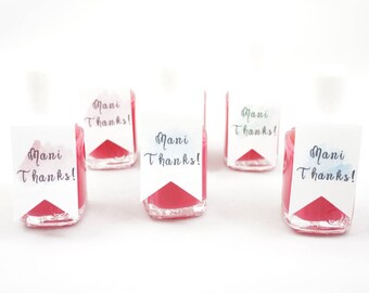 Nail Polish Favor Tags Bachelorette Party Tags Thank You