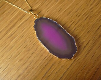 unique purple agate necklace