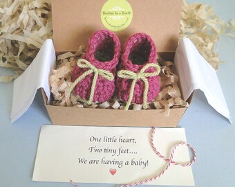Grandparent Pregnancy Announcement, Baby Girl Reveal, Gender Reveal, Custom Message, BOOTIES IN A BOX®, We're Having a Girl, Ready To Ship