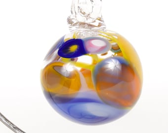 110275 Medium Hand Blown Hanging Art Glass Ball Decorative Ornament