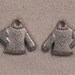 Set of 24 JHB International Shirt Sweater White Metal Charms 5/8 X 11/16” or 16 X 18 mm lyk0006