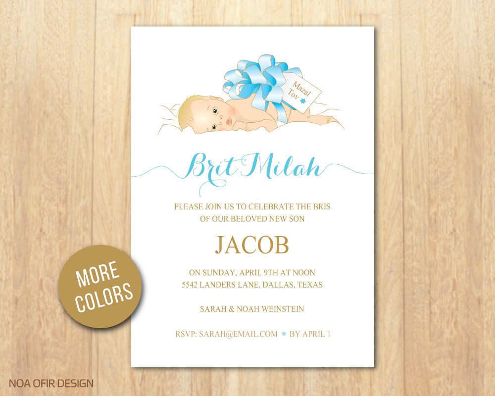 Bris Invitation Brit Milah Invite Baby Brit InvitationBaby
