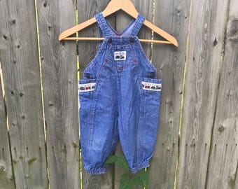 Denim Train Overalls - 24 M