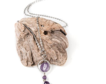 Driftwood Amethyst chain necklace