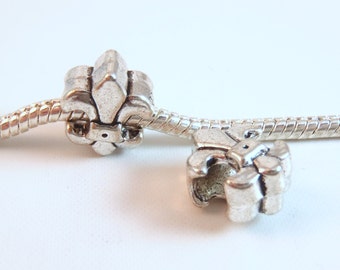 3 Beads - Fleur De Lis Louisiana Silver European Bead Charm E0923