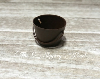 Miniature Bucket Miniature Pail Tiny Bucket Dollhouse Bucket Fairy Garden Bucket Copper Bucket Little Bucket Rusty Metal Pail
