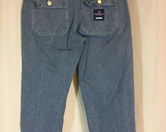 Ralph Lauren Polo Capri Navy with White Stripes Red Stitching Faded Low Rise Straight Legs Junior Size 4 Previously 19 Dollars ON SALE